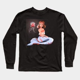 Mermaid and Jellyfish Long Sleeve T-Shirt